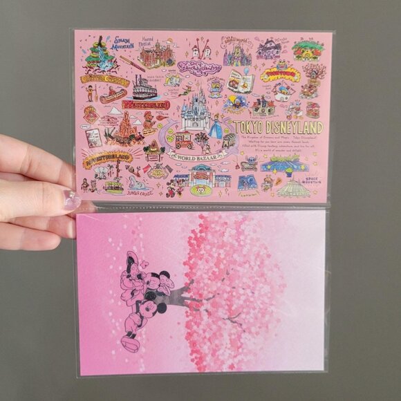 Tokyo Disney Other - Tokyo Disney Postcards - Pink - Set of 2- New